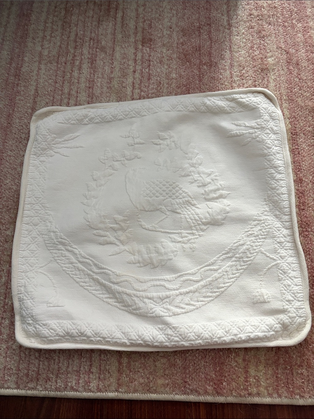 Historic Charleston King Charles Matelasse Decorative 20x20 Pillow Cover 2 Count